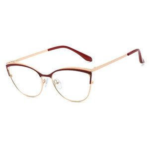 Ralferty Retro Glasses Frame For Women Anti Blue Myopia Prescription Optic Women's Glasses Decorative Cat Eye Frames oculos