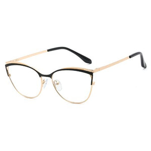 Ralferty Retro Glasses Frame For Women Anti Blue Myopia Prescription Optic Women's Glasses Decorative Cat Eye Frames oculos