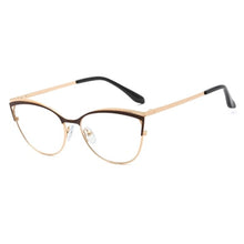 Load image into Gallery viewer, Ralferty Retro Glasses Frame For Women Anti Blue Myopia Prescription Optic Women&#39;s Glasses Decorative Cat Eye Frames oculos