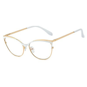 Ralferty Retro Glasses Frame For Women Anti Blue Myopia Prescription Optic Women's Glasses Decorative Cat Eye Frames oculos