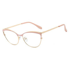 Load image into Gallery viewer, Ralferty Retro Glasses Frame For Women Anti Blue Myopia Prescription Optic Women&#39;s Glasses Decorative Cat Eye Frames oculos