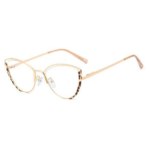 Ralferty Retro Glasses Women Anti Blue Light Decorative Cat Eye Female glasses Frame For Prescription Optic Myopia oculos F95721