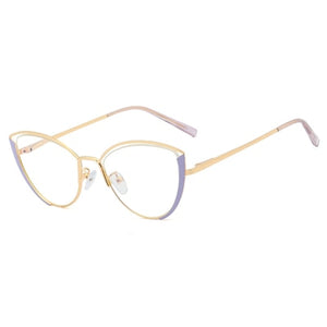 Ralferty Retro Glasses Women Anti Blue Light Decorative Cat Eye Female glasses Frame For Prescription Optic Myopia oculos F95721