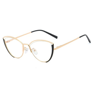 Ralferty Retro Glasses Women Anti Blue Light Decorative Cat Eye Female glasses Frame For Prescription Optic Myopia oculos F95721