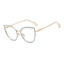 Load image into Gallery viewer, Ralferty Retro Metallic Eyeglass Frame Women Computer Anti Blue Light Glasses Leopard Myopia Optic Prescription Glasses Frame