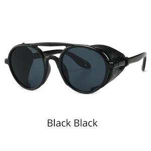 Ralferty Retro Punk Sunglasses Men Women Gothic Rave Festival Steampunk Goggles Vintage Mens Sunglases Men's Shades C588