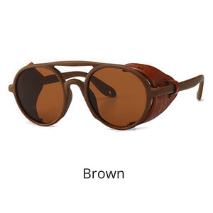 Ralferty Retro Punk Sunglasses Men Women Gothic Rave Festival Steampunk Goggles Vintage Mens Sunglases Men's Shades C588