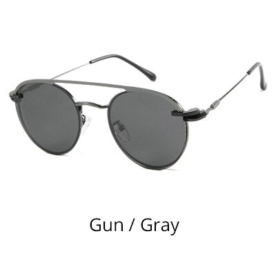 Ralferty Retro Round Sunglasses Women Polarized Magnet Clip On Sun Glasses For Women Female Prescription Oculos Black D062