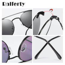 Load image into Gallery viewer, Ralferty Retro Round Sunglasses Women Polarized Magnet Clip On Sun Glasses For Women Female Prescription Oculos Black D062