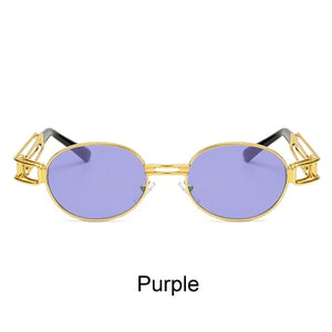 Ralferty Retro Small Round Sunglasses Men Male Vintage Steampunk Sunglass Women Hip Hop Gold Glasses Eyewear UV400 lunette