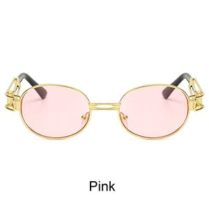 Ralferty Retro Small Round Sunglasses Men Male Vintage Steampunk Sunglass Women Hip Hop Gold Glasses Eyewear UV400 lunette