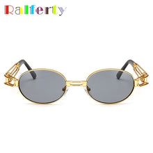 Load image into Gallery viewer, Ralferty Retro Small Round Sunglasses Men Male Vintage Steampunk Sunglass Women Hip Hop Gold Glasses Eyewear UV400 lunette