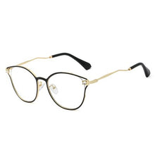 Load image into Gallery viewer, Ralferty Retro Transparent Glasses Women  Cat Eye Glasses Frame Crystal Female Eyeglass Frames 0 Diopter Anti Blue F95612