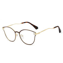 Load image into Gallery viewer, Ralferty Retro Transparent Glasses Women  Cat Eye Glasses Frame Crystal Female Eyeglass Frames 0 Diopter Anti Blue F95612