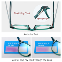 Load image into Gallery viewer, Ralferty Retro Transparent Glasses Women&#39;s Square TR90 0 Diopter Prescription Myopia Optic Frames Anti Blue Light Glasses F93391