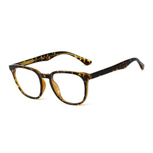 Ralferty Retro Transparent Glasses Women's Square TR90 0 Diopter Prescription Myopia Optic Frames Anti Blue Light Glasses F93391