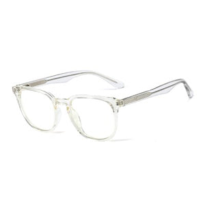 Ralferty Retro Transparent Glasses Women's Square TR90 0 Diopter Prescription Myopia Optic Frames Anti Blue Light Glasses F93391