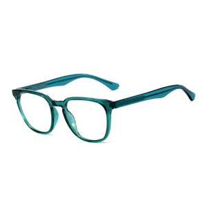 Ralferty Retro Transparent Glasses Women's Square TR90 0 Diopter Prescription Myopia Optic Frames Anti Blue Light Glasses F93391