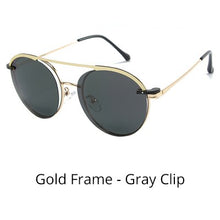 Load image into Gallery viewer, Ralferty Round Sunglasses Women 2023 Polarized Clip On Glasses Magnet Optic Myopia Prescription Sunglass oculos de grau D061