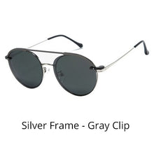 Load image into Gallery viewer, Ralferty Round Sunglasses Women 2023 Polarized Clip On Glasses Magnet Optic Myopia Prescription Sunglass oculos de grau D061