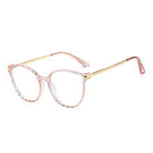 Load image into Gallery viewer, Ralferty TR90 Women&#39;s Transparent Glasses Retro Cat Eye Frames Anti Blue Light 0 Diopter Myopia Optic Frame Eyeglasses