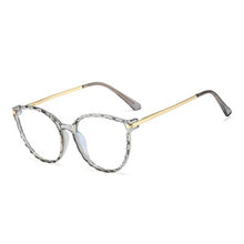 Load image into Gallery viewer, Ralferty TR90 Women&#39;s Transparent Glasses Retro Cat Eye Frames Anti Blue Light 0 Diopter Myopia Optic Frame Eyeglasses F95295