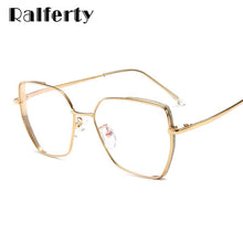 Carica l&#39;immagine nel visualizzatore di Gallery, Ralferty Trendy Blue Light Glasses Women  Crystal Irregular Decorative No Diopter Frames For Optical Lenses Woman D16008