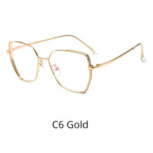 Carica l&#39;immagine nel visualizzatore di Gallery, Ralferty Trendy Blue Light Glasses Women  Crystal Irregular Decorative No Diopter Frames For Optical Lenses Woman D16008