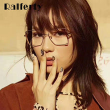Carica l&#39;immagine nel visualizzatore di Gallery, Ralferty Trendy Blue Light Glasses Women  Crystal Irregular Decorative No Diopter Frames For Optical Lenses Woman D16008