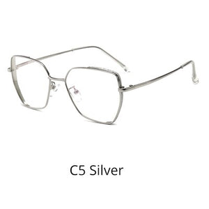 Ralferty Trendy Blue Light Glasses Women  Crystal Irregular Decorative No Diopter Frames For Optical Lenses Woman D16008