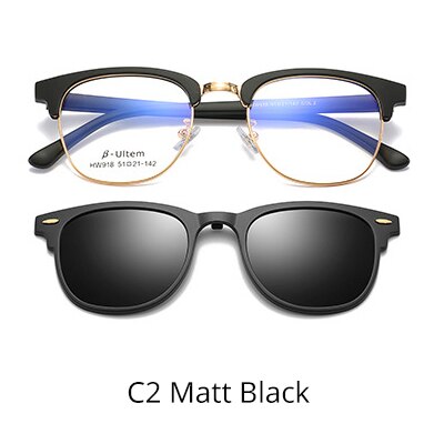 Ralferty Ultra-light Ultem Magnetic Sunglasses Sun Shade Car Polarized Clip On Sun Glasses 2 In 1 Prescription Sunglasses Z918