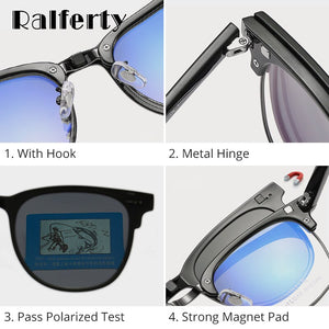 Ralferty Ultra-light Ultem Magnetic Sunglasses Sun Shade Car Polarized Clip On Sun Glasses 2 In 1 Prescription Sunglasses Z918