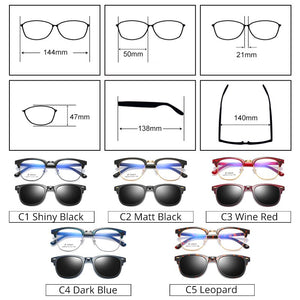 Ralferty Ultra-light Ultem Magnetic Sunglasses Sun Shade Car Polarized Clip On Sun Glasses 2 In 1 Prescription Sunglasses Z918