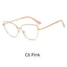 Carica l'immagine nel visualizzatore di Gallery, Ralferty Vintage Eyeglasses Women'S Frame Cat Eye Glasses Female Grade Glasses No Diopter Spectacle Frames For Myopia
