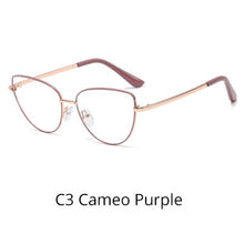 Carica l'immagine nel visualizzatore di Gallery, Ralferty Vintage Eyeglasses Women'S Frame Cat Eye Glasses Female Grade Glasses No Diopter Spectacle Frames For Myopia