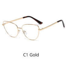 Carica l'immagine nel visualizzatore di Gallery, Ralferty Vintage Eyeglasses Women'S Frame Cat Eye Glasses Female Grade Glasses No Diopter Spectacle Frames For Myopia