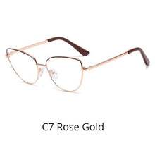 Carica l'immagine nel visualizzatore di Gallery, Ralferty Vintage Eyeglasses Women'S Frame Cat Eye Glasses Female Grade Glasses No Diopter Spectacle Frames For Myopia