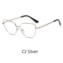 Carica l'immagine nel visualizzatore di Gallery, Ralferty Vintage Eyeglasses Women'S Frame Cat Eye Glasses Female Grade Glasses No Diopter Spectacle Frames For Myopia