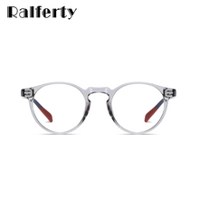 Load image into Gallery viewer, Ralferty Vintage Round Glasses Men Women Ultralight TR90 Anti Blue Light Blocking Glasses Male Eyeglass Frame Optic Myopia D2320