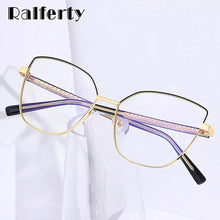 Load image into Gallery viewer, Ralferty Women&#39;s Glasses Anti Blue Computer Glasses Retro Cat Eye Frame For Myopia Prescription Glasses Eyeglasses oculos