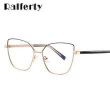 Load image into Gallery viewer, Ralferty Women&#39;s Glasses Anti Blue Computer Glasses Retro Cat Eye Frame For Myopia Prescription Glasses Eyeglasses oculos