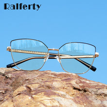 Load image into Gallery viewer, Ralferty Women&#39;s Glasses Anti Blue Computer Glasses Retro Cat Eye Frame For Myopia Prescription Glasses Eyeglasses oculos