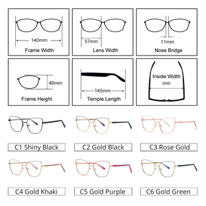 Ralferty Women's Glasses Anti Blue Computer Glasses Retro Cat Eye Frame For Myopia Prescription Glasses Eyeglasses oculos