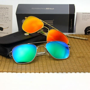 Randolph RE Sunglasses Men Woman Brand Designer American Army Military Sun Glasses Aviation AGX Tempered Gafas De Sol Hombre
