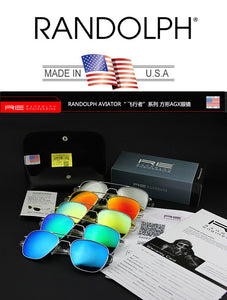 Randolph RE Sunglasses Men Woman Brand Designer American Army Military Sun Glasses Aviation AGX Tempered Gafas De Sol Hombre