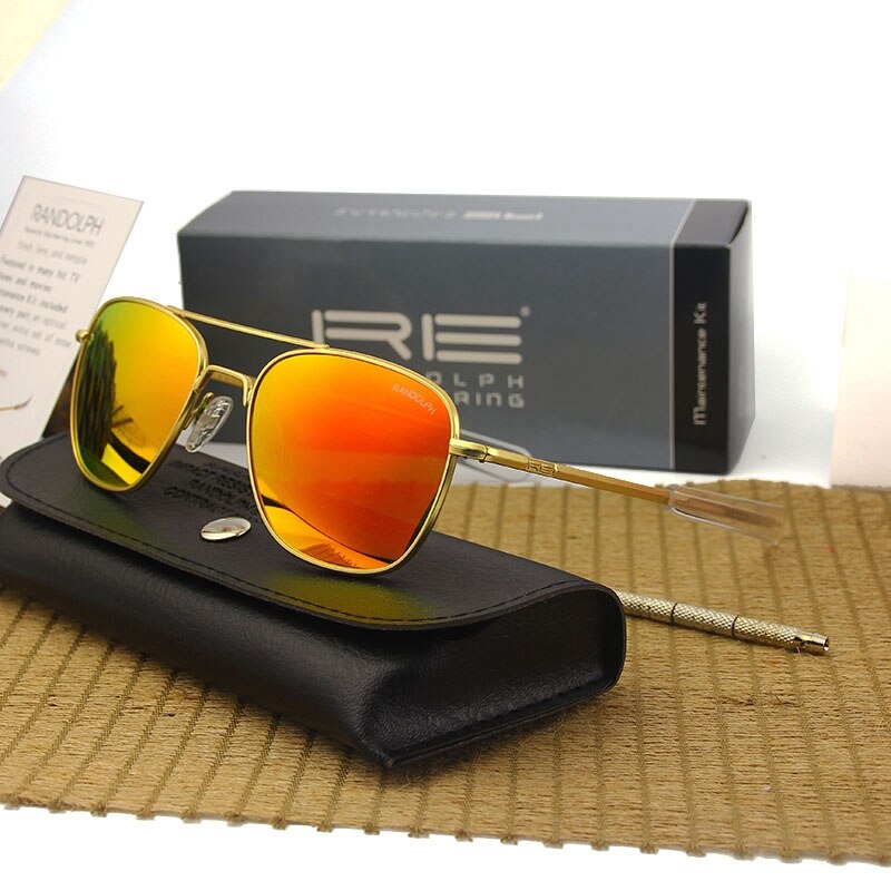 Randolph RE Sunglasses Men Woman Brand Designer American Army Military Sun Glasses Aviation AGX Tempered Gafas De Sol Hombre