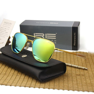 Randolph RE Sunglasses Men Woman Brand Designer American Army Military Sun Glasses Aviation AGX Tempered Gafas De Sol Hombre