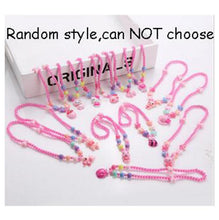 Load image into Gallery viewer, Random Styles Children Candy Bead Lovely Heart Flower Bear Pendant Princess Girl Necklace Gift for Baby Kids Jewelry Choker N476