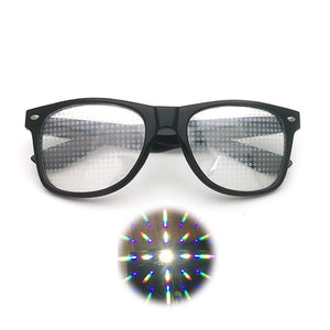 Rave Heart Light Glasses Heart Shaped Special Effect EDM Festival Light Changing Eyewear Rainbow Kaleidoscope  Rave Sunglasses