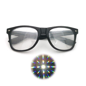 Rave Heart Light Glasses Heart Shaped Special Effect EDM Festival Light Changing Eyewear Rainbow Kaleidoscope  Rave Sunglasses